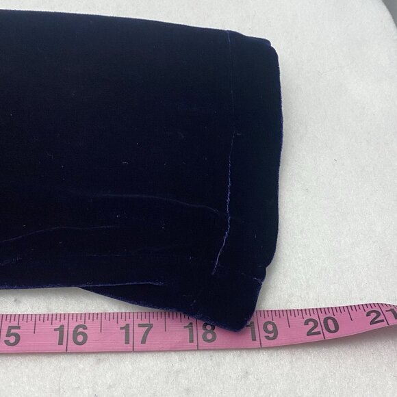 Vtg BRYAN EMERSON Women Velvet Cardigan OS Blue Button Front Event Casual 93-10 - Picture 7 of 9